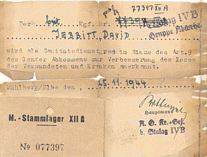 POW pass Muhlberg Camp